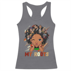 Black African Girl Racerback Tank Top Black History Month Juneteenth Gift Afro Empowerment TS10 Charcoal Print Your Wear