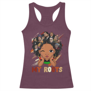 Black African Girl Racerback Tank Top Black History Month Juneteenth Gift Afro Empowerment TS10 Maroon Print Your Wear