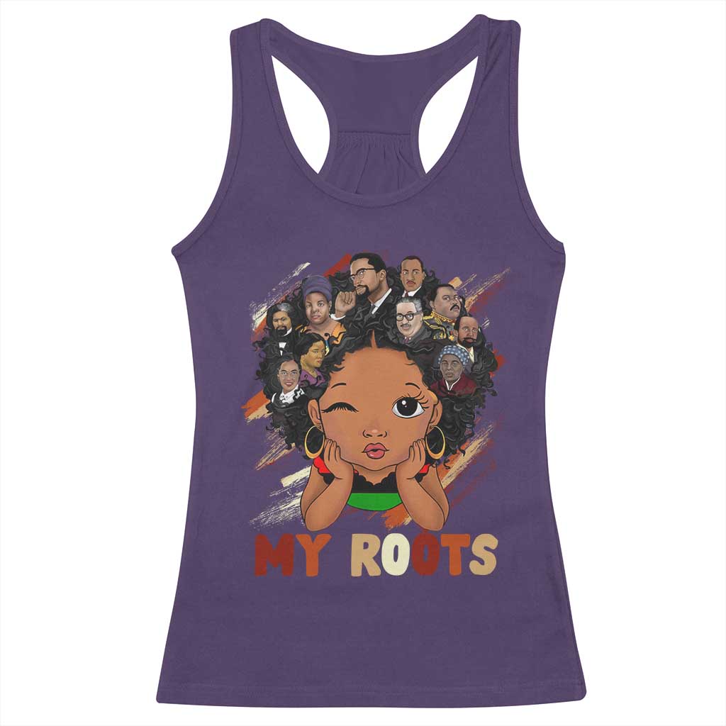 Black African Girl Racerback Tank Top Black History Month Juneteenth Gift Afro Empowerment TS10 Purple Print Your Wear