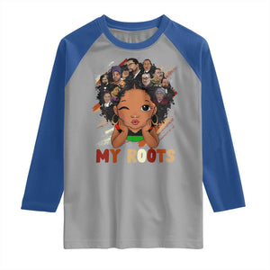 Black African Girl Raglan Shirt Black History Month Juneteenth Gift Afro Empowerment TS10 Sport Gray Royal Print Your Wear