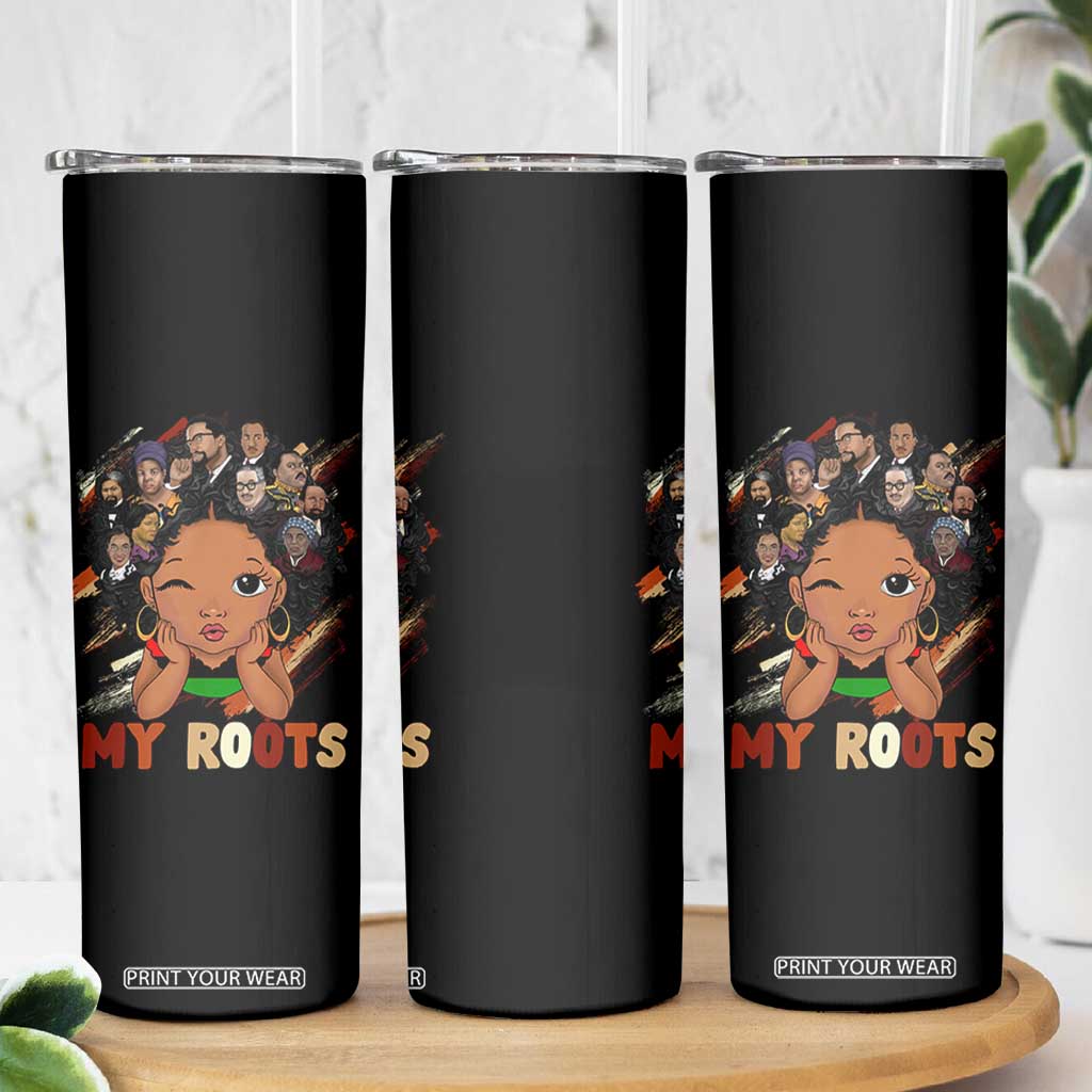 Black African Girl Skinny Tumbler Black History Month Juneteenth Gift Afro Empowerment TS10 Print Your Wear