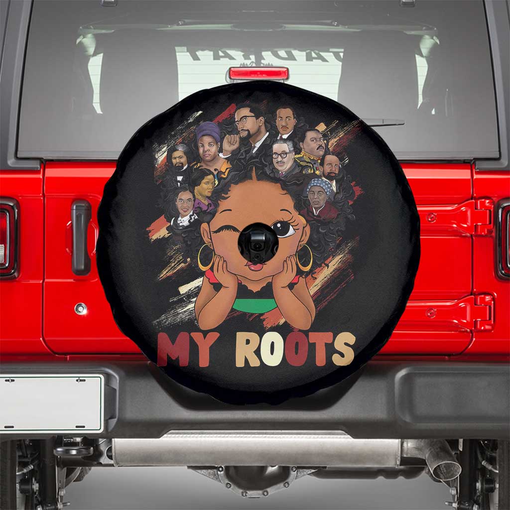 Black African Girl Spare Tire Cover Black History Month Juneteenth Gift Afro Empowerment TS10 Black Print Your Wear
