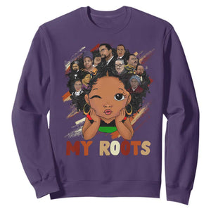 Black African Girl Sweatshirt Black History Month Juneteenth Gift Afro Empowerment TS10 Purple Print Your Wear