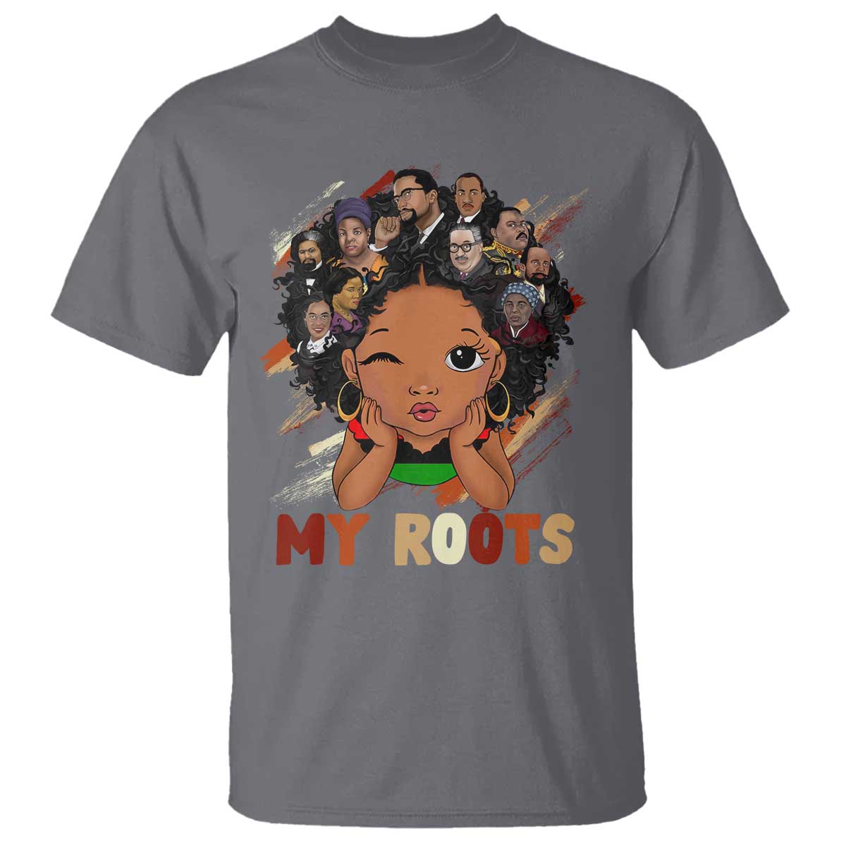 Black African Girl T Shirt Black History Month Juneteenth Gift Afro Empowerment TS10 Charcoal Print Your Wear