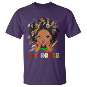 Black African Girl T Shirt Black History Month Juneteenth Gift Afro Empowerment TS10 Purple Print Your Wear