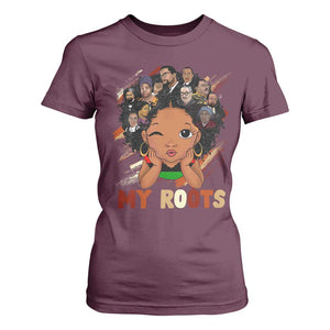 Black African Girl T Shirt For Women Black History Month Juneteenth Gift Afro Empowerment TS10 Maroon Print Your Wear