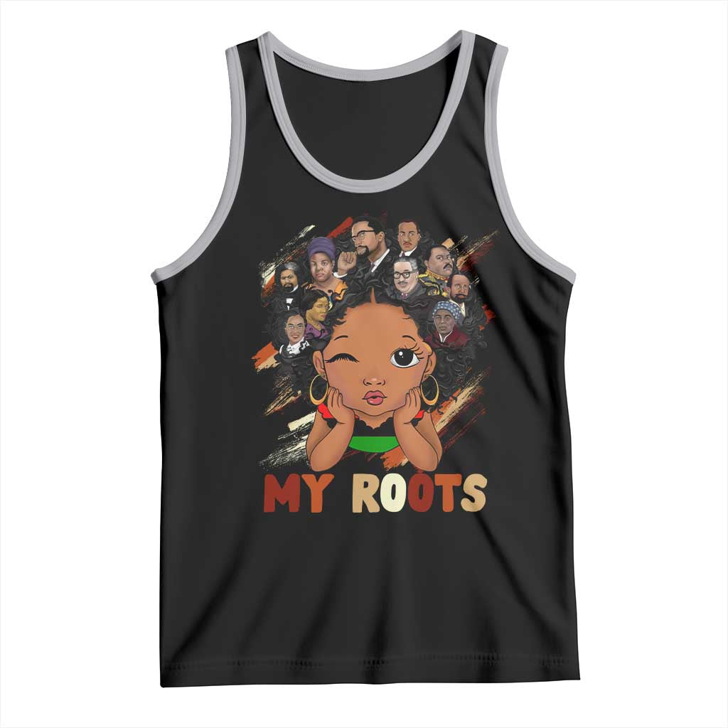 Black African Girl Tank Top Black History Month Juneteenth Gift Afro Empowerment TS10 Black Athletic Heather Print Your Wear