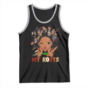 Black African Girl Tank Top Black History Month Juneteenth Gift Afro Empowerment TS10 Black Athletic Heather Print Your Wear
