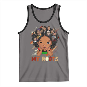 Black African Girl Tank Top Black History Month Juneteenth Gift Afro Empowerment TS10 Deep Heather Black Print Your Wear
