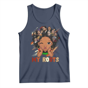 Black African Girl Tank Top Black History Month Juneteenth Gift Afro Empowerment TS10 Navy Print Your Wear