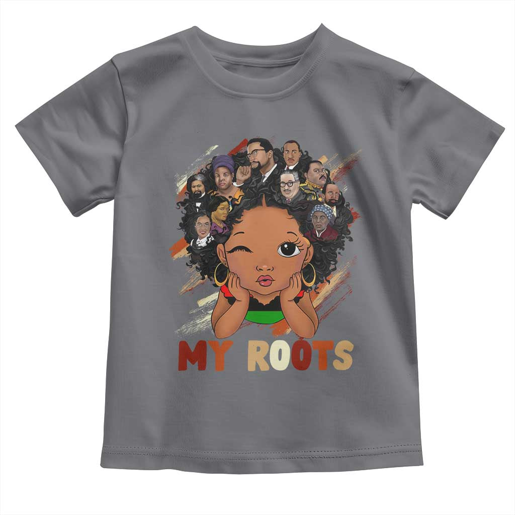 Black African Girl Toddler T Shirt Black History Month Juneteenth Gift Afro Empowerment TS10 Charcoal Print Your Wear