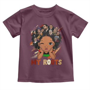 Black African Girl Toddler T Shirt Black History Month Juneteenth Gift Afro Empowerment TS10 Maroon Print Your Wear