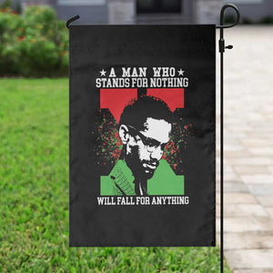 Malcolm X Quote Garden Flag Retro A Man Who Stands for Nothing Black History TS10 Print Your Wear