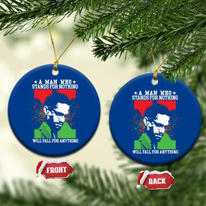 Malcolm X Quote Ceramic Ornament Retro A Man Who Stands for Nothing Black History TS10 1pc Blue Print Your Wear