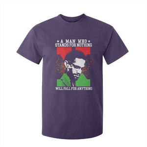 Malcolm X Quote T Shirt For Kid Retro A Man Who Stands for Nothing Black History TS10 Purple Print Your Wear