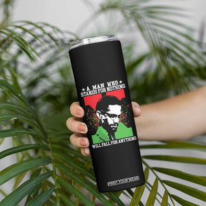 Malcolm X Quote Skinny Tumbler Retro A Man Who Stands for Nothing Black History TS10 Print Your Wear