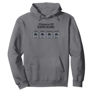 Funny Sarcastic Hoodie Chance Of Sarcasm Forecast Weather TS10 Charcoal Print Your Wear