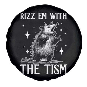 Funny Autism Opossum Spare Tire Cover Rizz Em With The Tism Meme Autistic ASD TS10 Print Your Wear