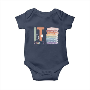 Motivational Baby Onesie It's Okay To Make Some Mistakes TS10 Navy Print Your Wear