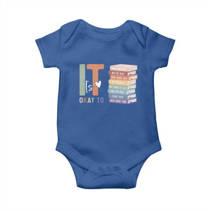 Motivational Baby Onesie It's Okay To Make Some Mistakes TS10 Royal Blue Print Your Wear