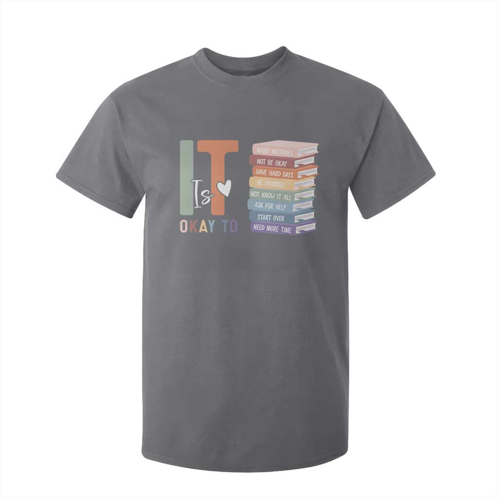 Motivational T Shirt For Kid It's Okay To Make Some Mistakes TS10 Charcoal Print Your Wear