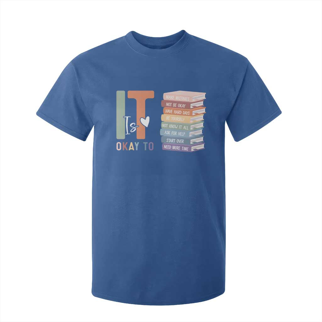 Motivational T Shirt For Kid It's Okay To Make Some Mistakes TS10 Royal Blue Print Your Wear