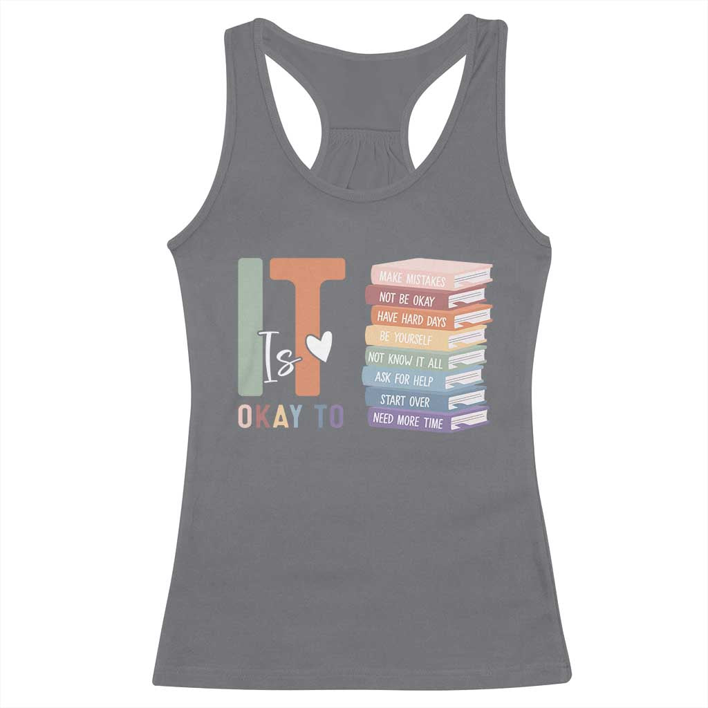 Motivational Racerback Tank Top It's Okay To Make Some Mistakes TS10 Charcoal Print Your Wear