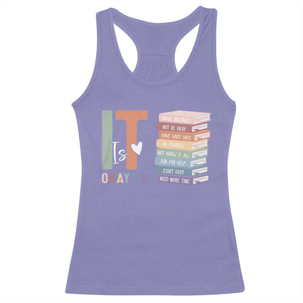 Motivational Racerback Tank Top It's Okay To Make Some Mistakes TS10 Violet Print Your Wear
