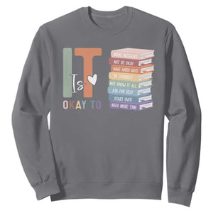 Motivational Sweatshirt It's Okay To Make Some Mistakes TS10 Charcoal Print Your Wear