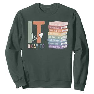 Motivational Sweatshirt It's Okay To Make Some Mistakes TS10 Dark Forest Green Print Your Wear