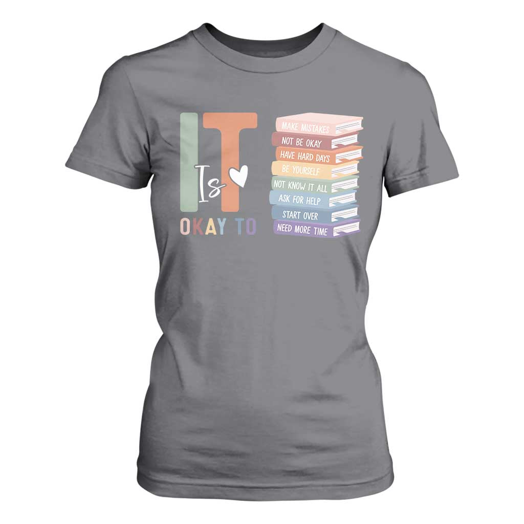 Motivational T Shirt For Women It's Okay To Make Some Mistakes TS10 Charcoal Print Your Wear