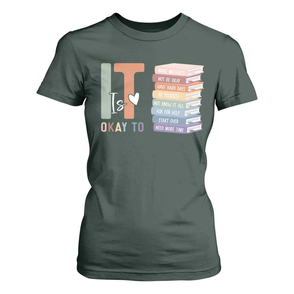 Motivational T Shirt For Women It's Okay To Make Some Mistakes TS10 Dark Forest Green Print Your Wear