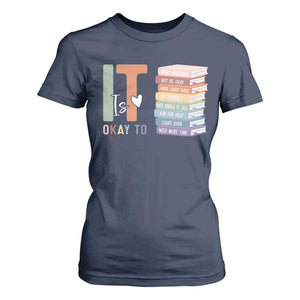 Motivational T Shirt For Women It's Okay To Make Some Mistakes TS10 Navy Print Your Wear
