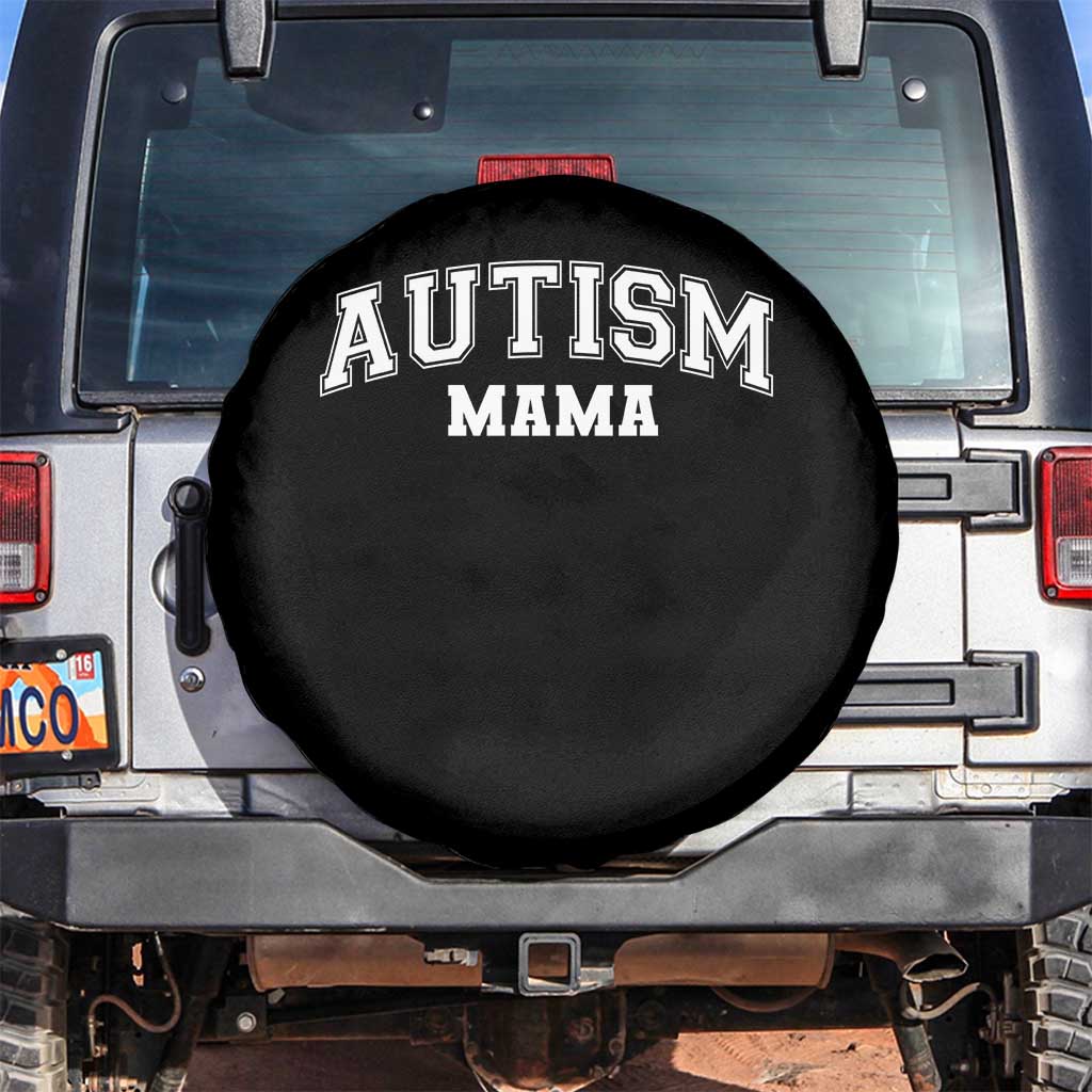Autism Mama Spare Tire Cover Autistic Mom Blessed TS10 No hole Black Print Your Wear