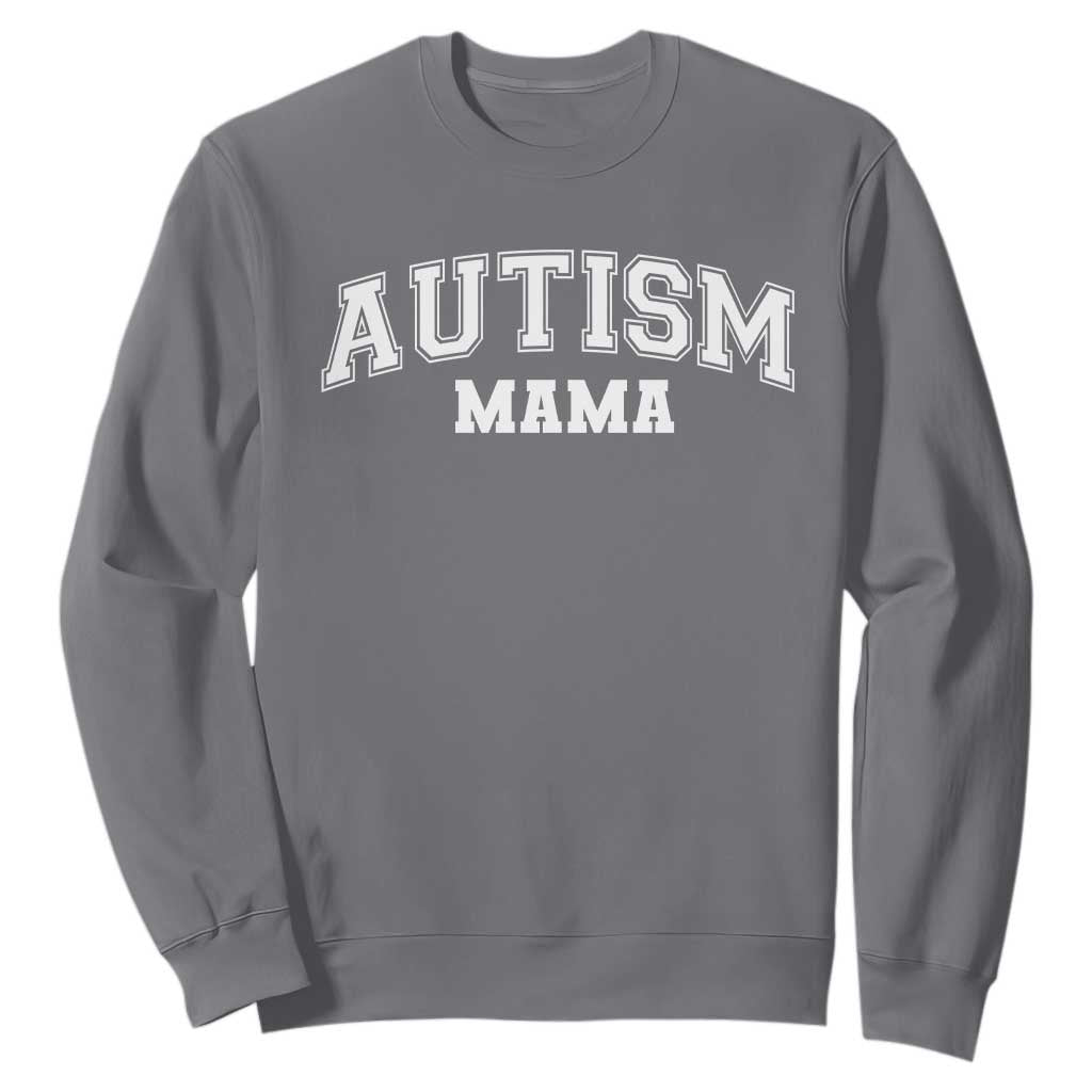 Autism Mama Sweatshirt Autistic Mom Blessed TS10 Charcoal Print Your Wear