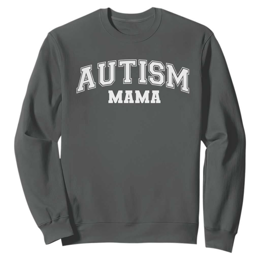 Autism Mama Sweatshirt Autistic Mom Blessed TS10 Dark Heather Print Your Wear