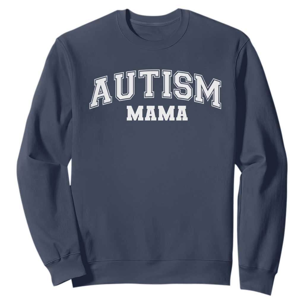 Autism Mama Sweatshirt Autistic Mom Blessed TS10 Navy Print Your Wear