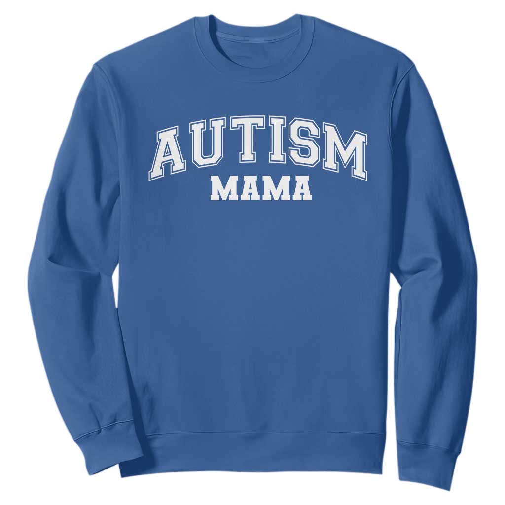 Autism Mama Sweatshirt Autistic Mom Blessed TS10 Royal Blue Print Your Wear