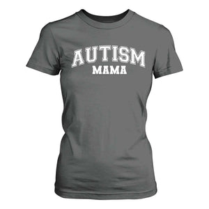 Autism Mama T Shirt For Women Autistic Mom Blessed TS10 Dark Heather Print Your Wear