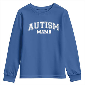 Autism Mama Youth Sweatshirt Autistic Mom Blessed TS10 Royal Blue Print Your Wear