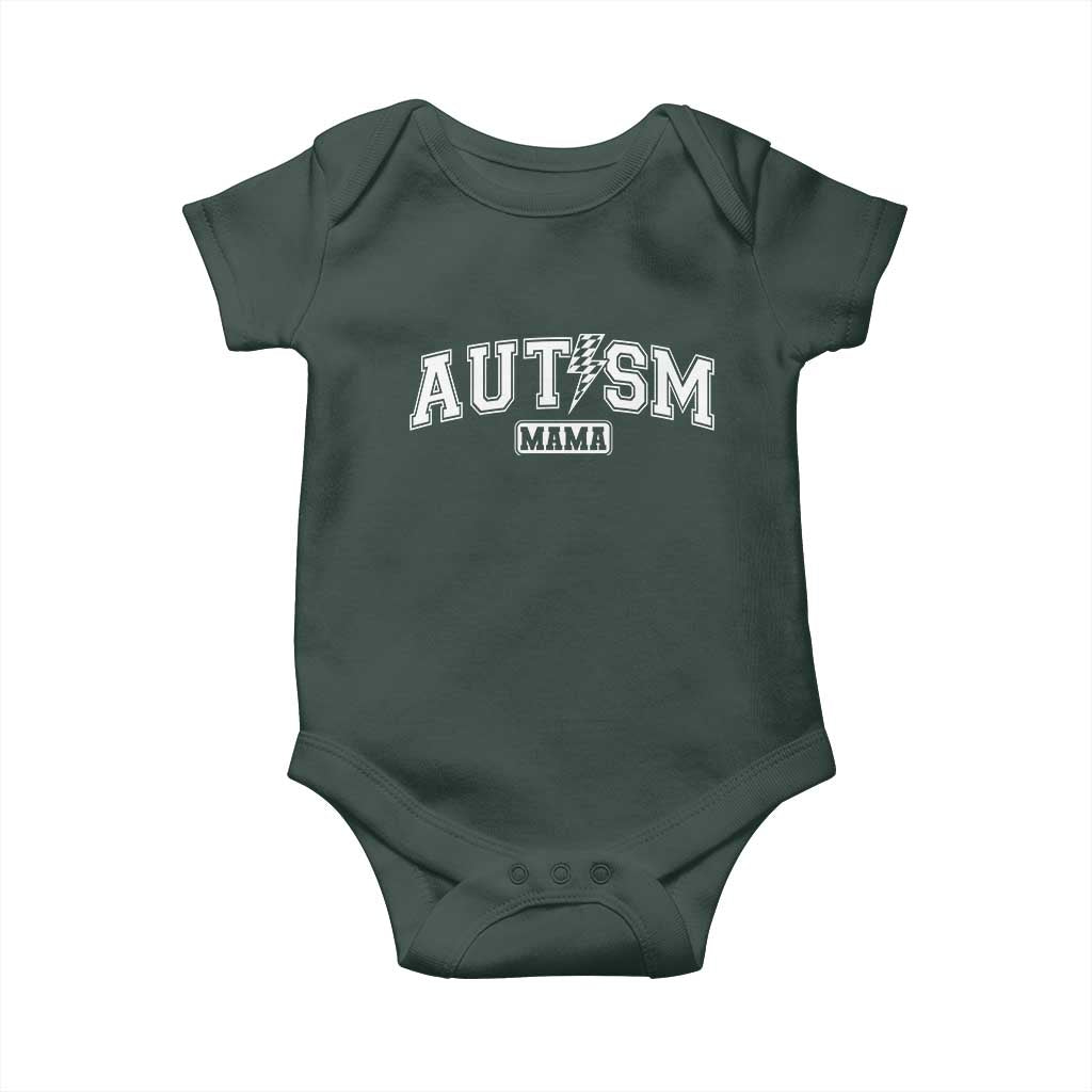 Autism Mama Lightning Bolt Checkered Baby Onesie Autistic Mom Blessed TS10 Print Your Wear