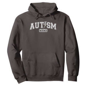 Autism Mama Lightning Bolt Checkered Hoodie Autistic Mom Blessed TS10 Dark Chocolate Print Your Wear