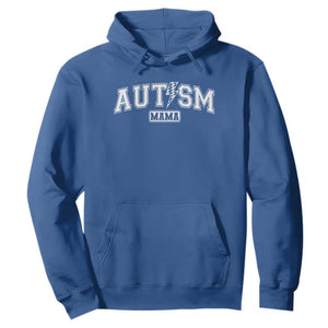 Autism Mama Lightning Bolt Checkered Hoodie Autistic Mom Blessed TS10 Royal Blue Print Your Wear