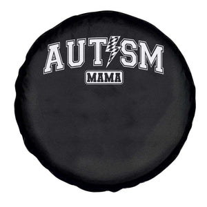 Autism Mama Lightning Bolt Checkered Spare Tire Cover Autistic Mom Blessed TS10 Print Your Wear