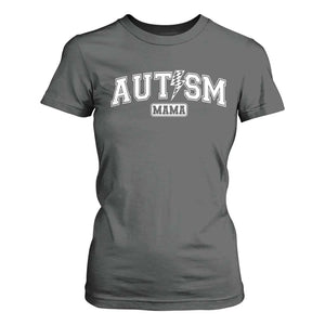 Autism Mama Lightning Bolt Checkered T Shirt For Women Autistic Mom Blessed TS10 Dark Heather Print Your Wear