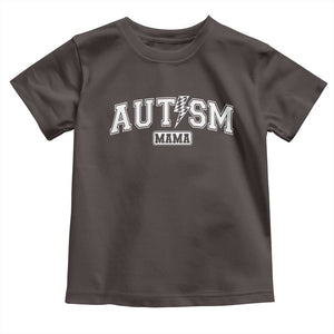 Autism Mama Lightning Bolt Checkered Toddler T Shirt Autistic Mom Blessed TS10 Dark Chocolate Print Your Wear