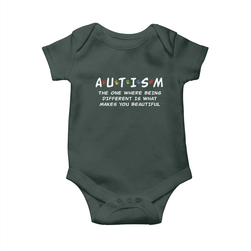 Friends Autism Baby Onesie The One Where Being Different is What Makes You Beautiful TS10 Print Your Wear