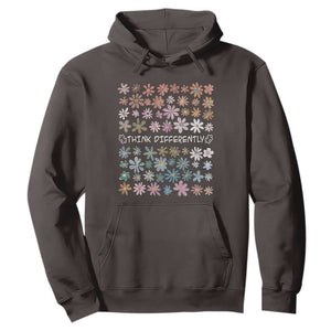 Autism Awareness Hoodie Think Differently Neurodiversity Sped Teacher TS10 Dark Chocolate Print Your Wear