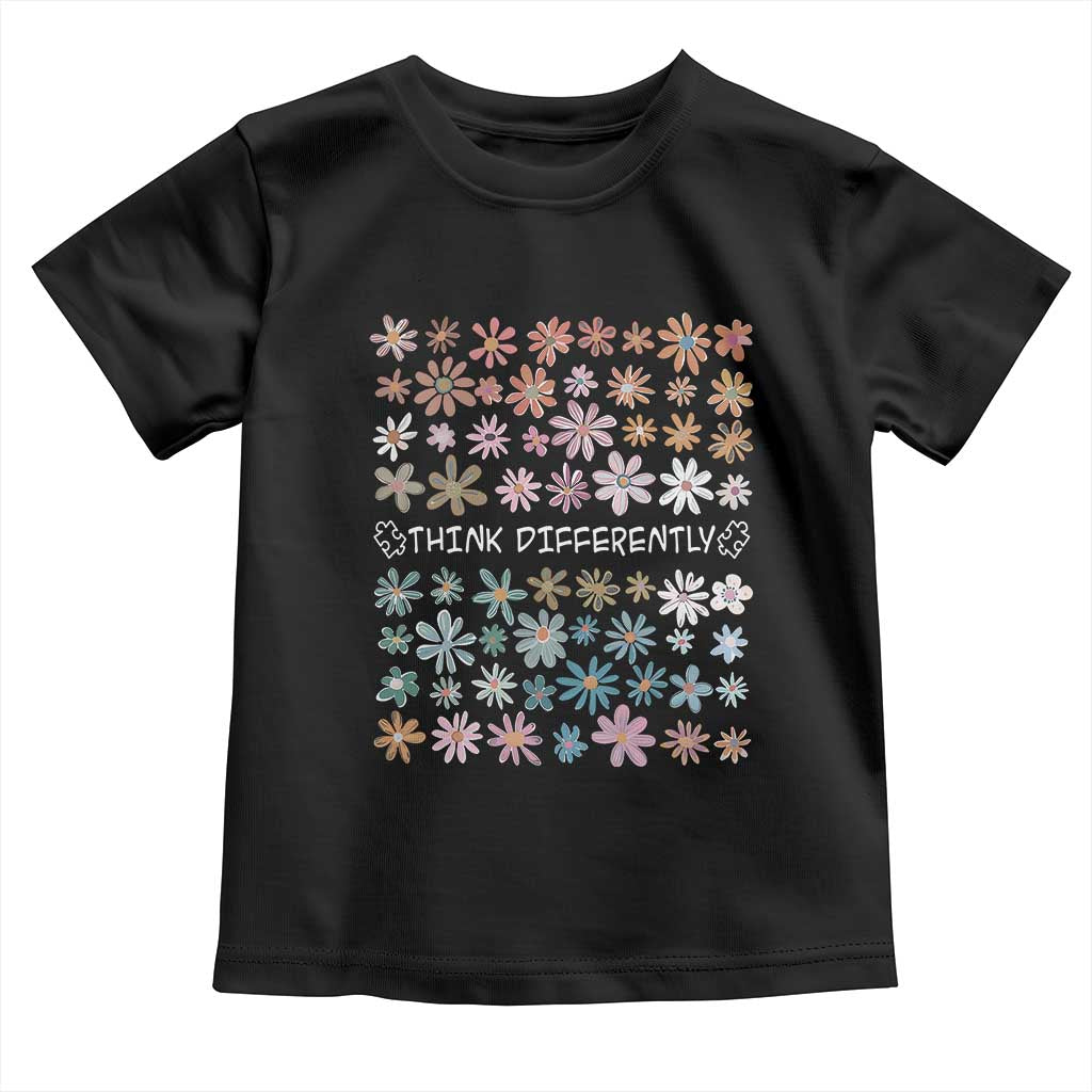 Autism Awareness Toddler T Shirt Think Differently Neurodiversity Sped Teacher TS10 Black Print Your Wear