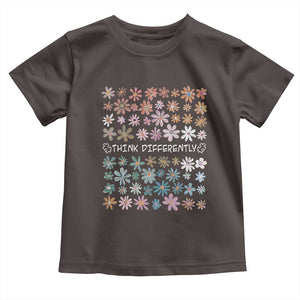 Autism Awareness Toddler T Shirt Think Differently Neurodiversity Sped Teacher TS10 Dark Chocolate Print Your Wear